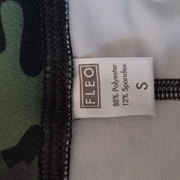 Fleo Women's Green Camouflage Athletic Shorts - Picture 3 of 4